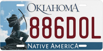 OK license plate 886DOL