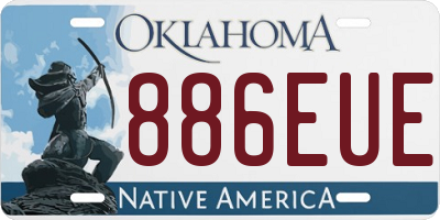OK license plate 886EUE
