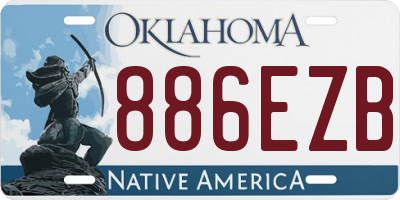 OK license plate 886EZB