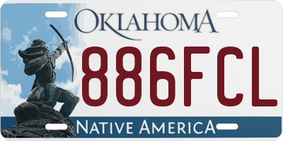 OK license plate 886FCL