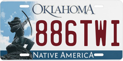 OK license plate 886TWI