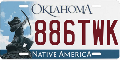 OK license plate 886TWK