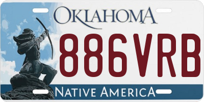 OK license plate 886VRB