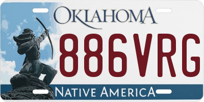 OK license plate 886VRG