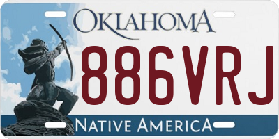 OK license plate 886VRJ