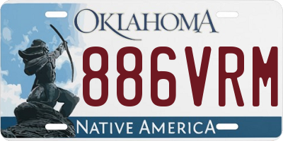 OK license plate 886VRM