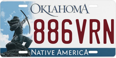 OK license plate 886VRN