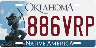 OK license plate 886VRP