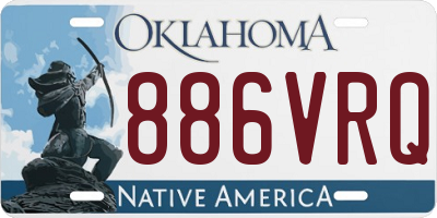 OK license plate 886VRQ