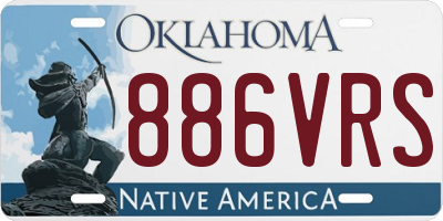OK license plate 886VRS