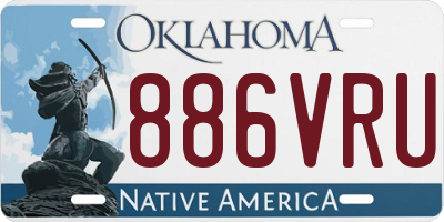 OK license plate 886VRU