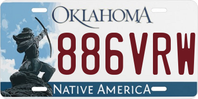 OK license plate 886VRW