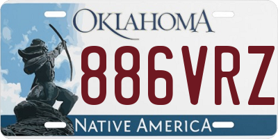 OK license plate 886VRZ
