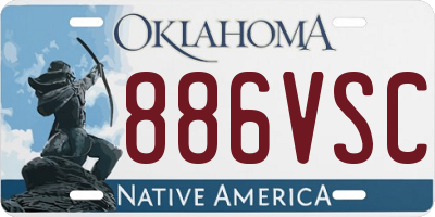 OK license plate 886VSC