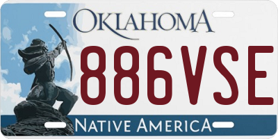 OK license plate 886VSE