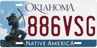 OK license plate 886VSG