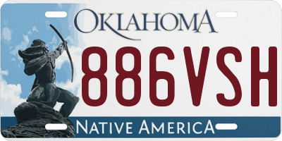 OK license plate 886VSH