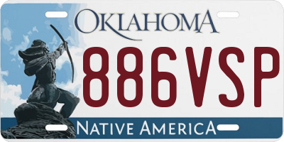 OK license plate 886VSP