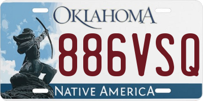 OK license plate 886VSQ