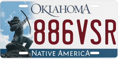 OK license plate 886VSR