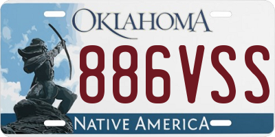 OK license plate 886VSS