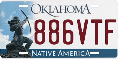 OK license plate 886VTF