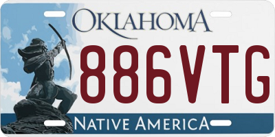 OK license plate 886VTG