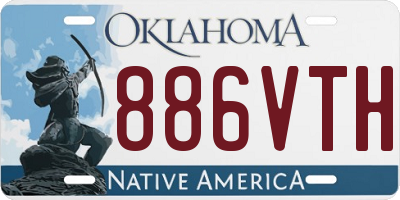 OK license plate 886VTH