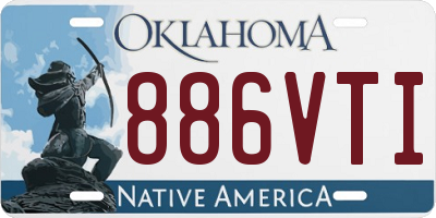 OK license plate 886VTI