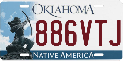OK license plate 886VTJ