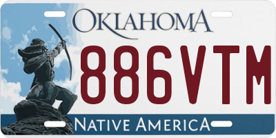 OK license plate 886VTM