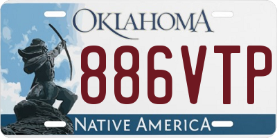 OK license plate 886VTP