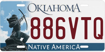 OK license plate 886VTQ