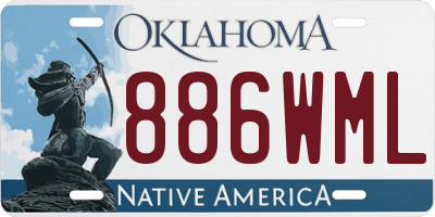 OK license plate 886WML