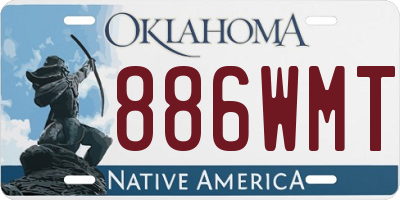 OK license plate 886WMT