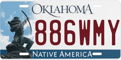 OK license plate 886WMY