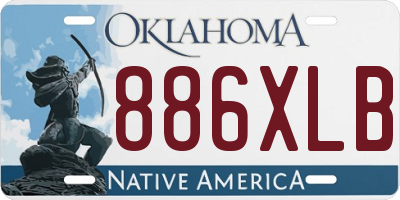 OK license plate 886XLB