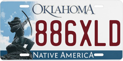 OK license plate 886XLD
