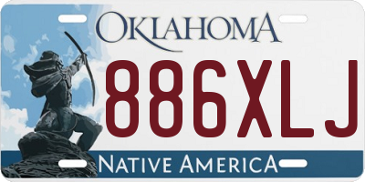 OK license plate 886XLJ