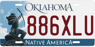 OK license plate 886XLU