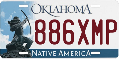 OK license plate 886XMP