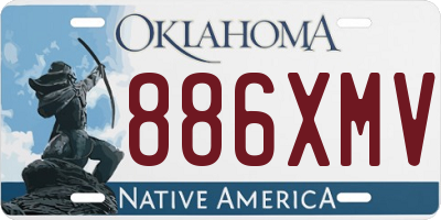 OK license plate 886XMV