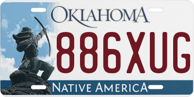 OK license plate 886XUG