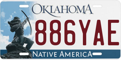 OK license plate 886YAE
