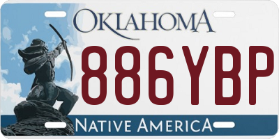 OK license plate 886YBP