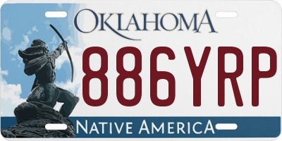OK license plate 886YRP