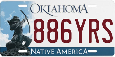 OK license plate 886YRS