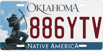 OK license plate 886YTV