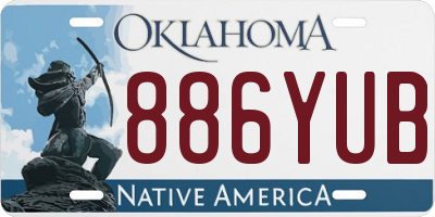 OK license plate 886YUB