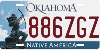 OK license plate 886ZGZ
